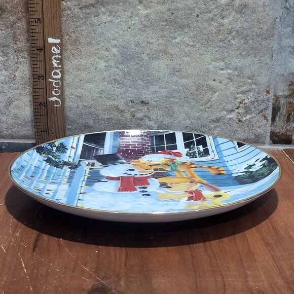 Danbury Mint Decorative Plate Garfields Christmas The Finishing Touch 1978  Jim - Picture 8 of 11